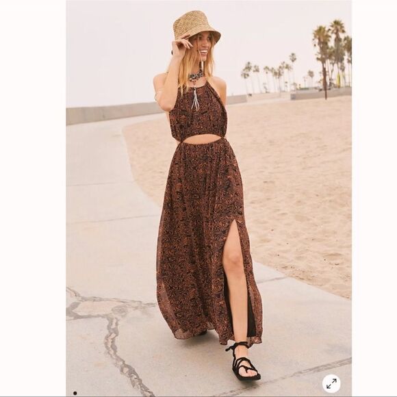 Free People - Holy Smokes Printed Maxi Dress - Picture 5 of 11